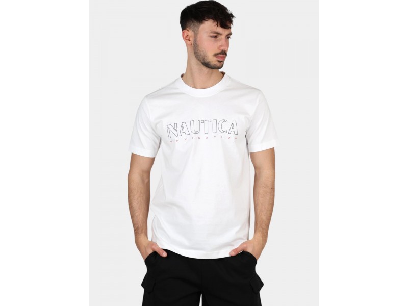 Nautica Cook férfi póló - fehér, 100% pamut