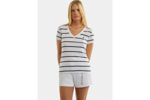 Nautica Hosta női póló - fehér, csíkos