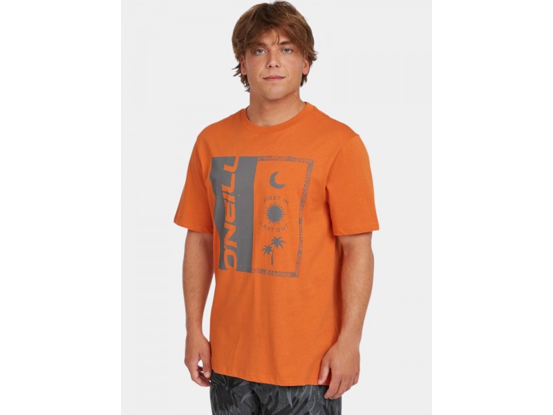 O'Neill Front Print férfi póló – Cinnamon (elülső nézet)