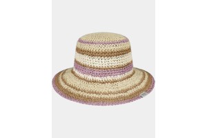 Barts Silaa Hat D női csíkos papírkalap — 40-mauve