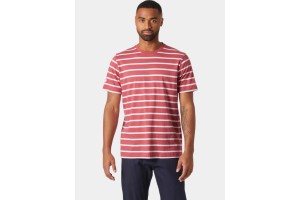 Helly Hansen Newport T-Shirt 2.0 D - piros csíkos férfi póló