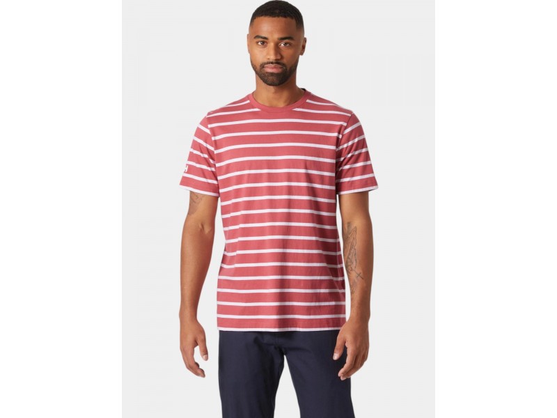 Helly Hansen Newport T-Shirt 2.0 D - piros csíkos férfi póló