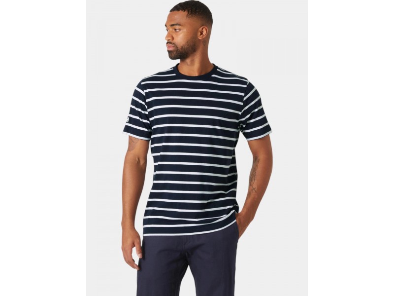 Helly Hansen Newport T-Shirt 2.0 D férfi csíkos pamut póló
