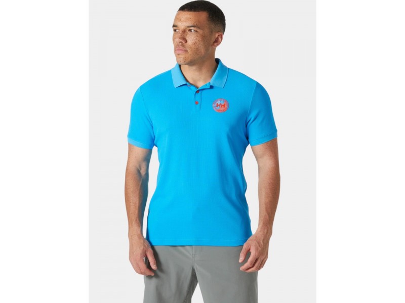 Helly Hansen HP Race Polo 2.0 D - cyan, férfi póló