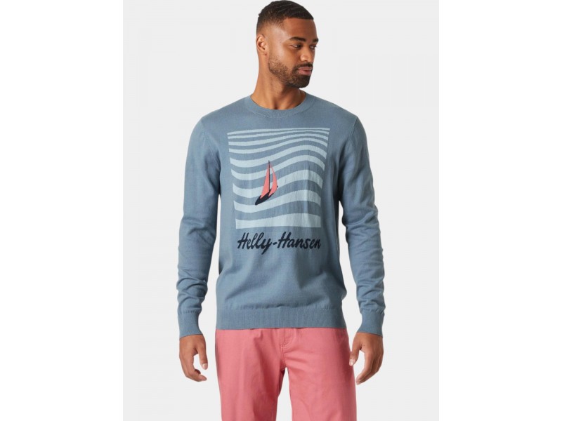 Helly Hansen Quayside Knit D férfi pulóver - navy