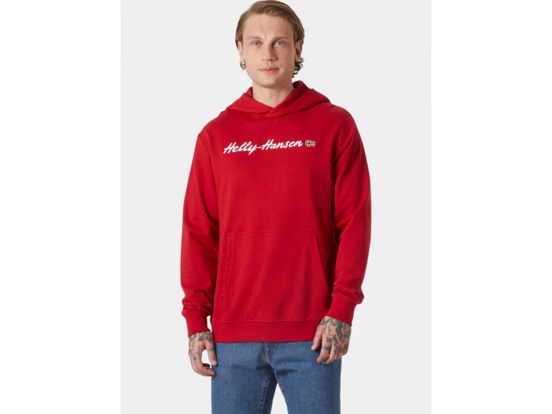 Helly Hansen Core Graphic Sweat Hoodie D - 163-red