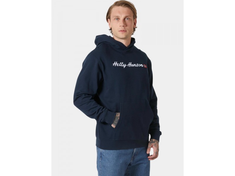 Helly Hansen Core Graphic férfi kapucnis pulóver - Navy