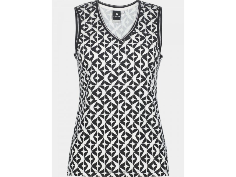 Luhta Ilttula női ujjatlan póló, csíkos szegély