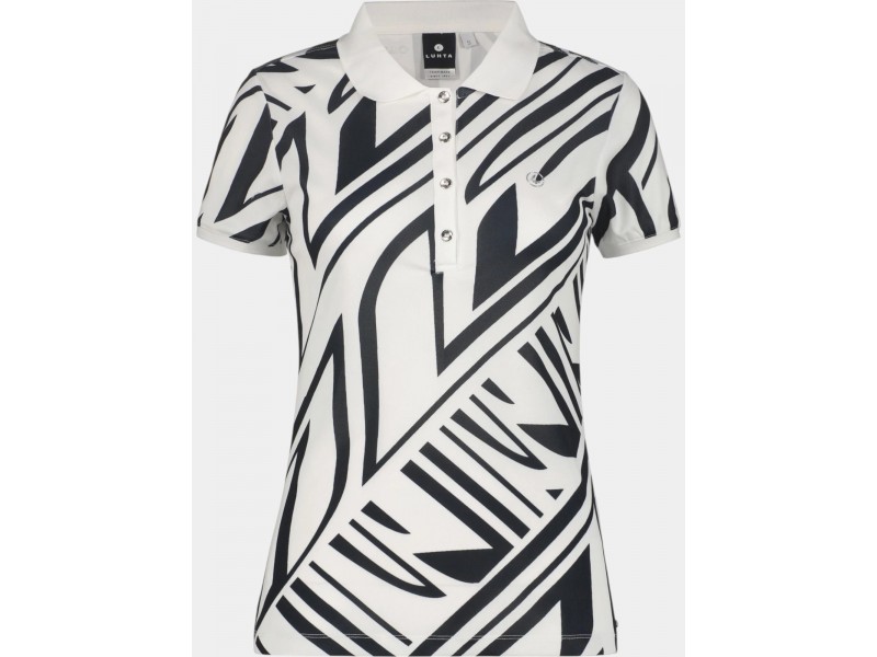 Luhta Hennola női galléros póló - optic white