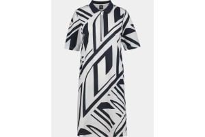 Luhta D női A-vonalú ruha - fehér, grafikus minta