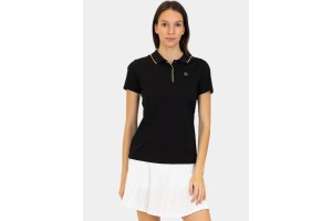 Luhta Halkokari női galléros póló (basic black)