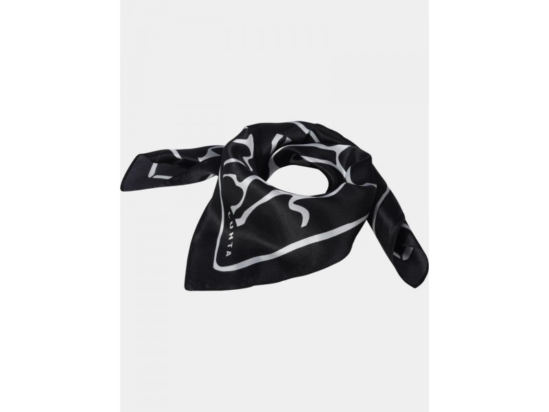 Luhta D női selyemkendő — fekete, 100% selyem