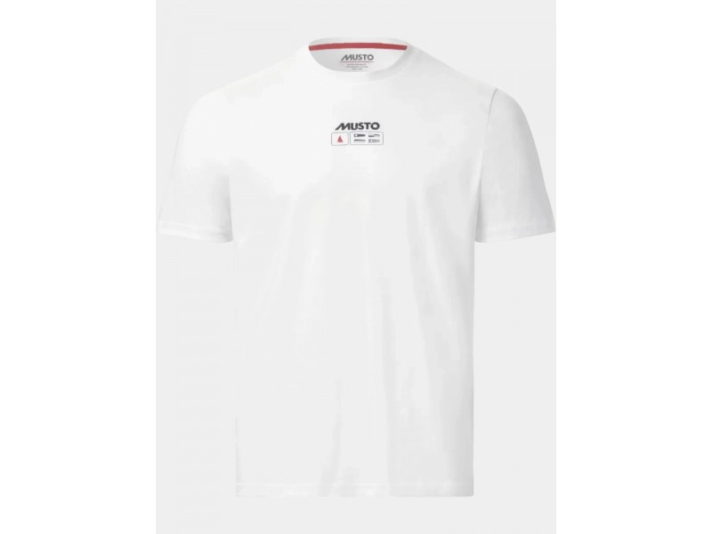 Musto M Logo SS Tee D — férfi póló, fehér (100% pamut)