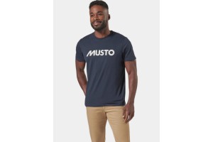 Musto M Logo férfi póló - 100% pamut, navy