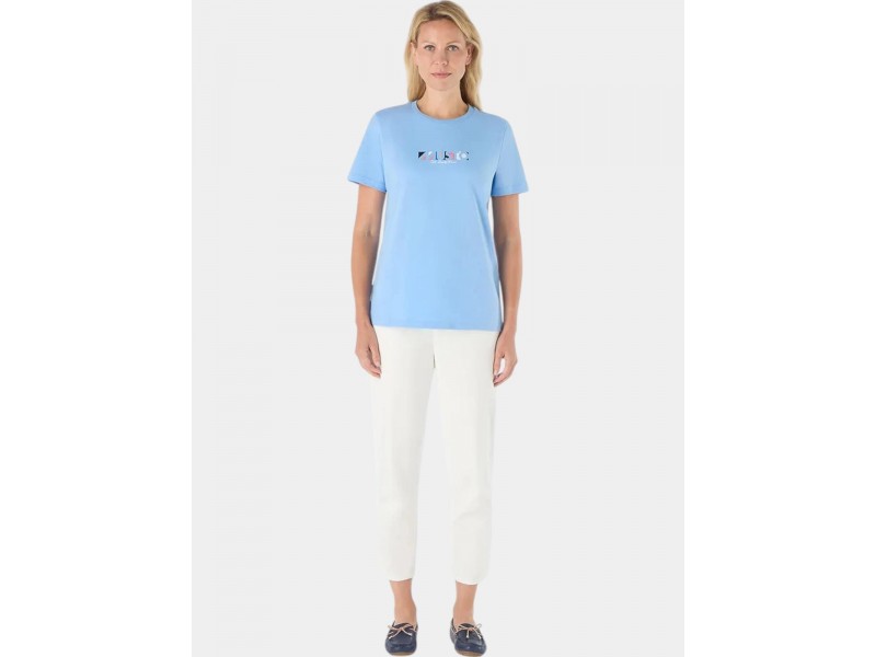 Musto W 1964 Graphic Ss Tee D - női pamut póló, Sweet Pea Blue