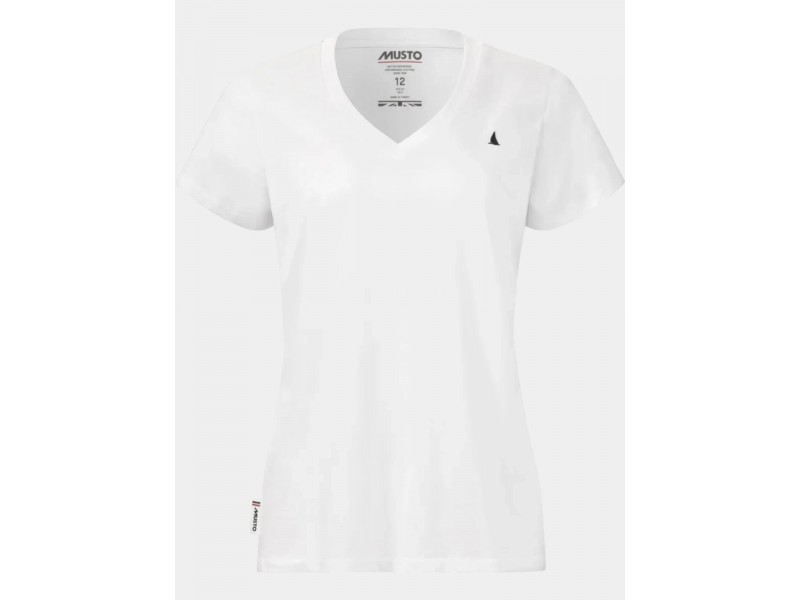 Musto W Original V-nyakú női póló - fehér