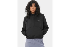 Salomon Shakeout D női crop pulóver - Deep Black