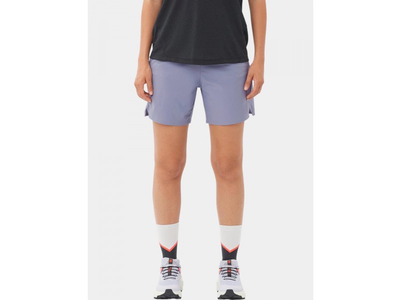 Salomon Shakeout Core 6 D — női sport rövidnadrág (kék/granite)