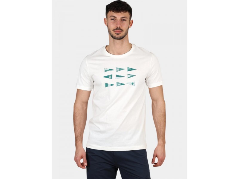 TBS Albertee D férfi póló - 100% pamut, 017-arctique