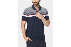 TBS Eltonpol D férfi galléros póló - 100% pamut (navy)