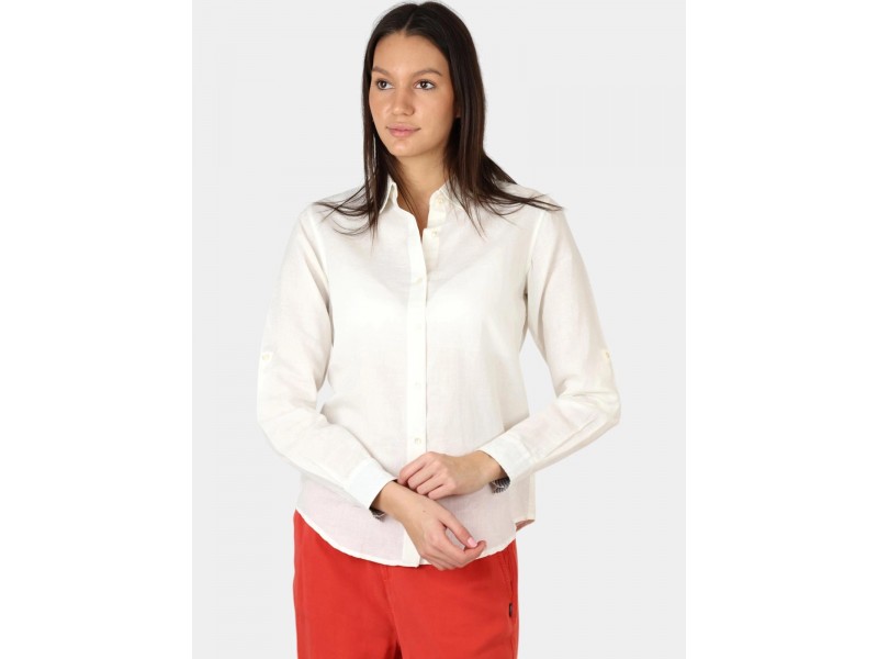 TBS Ilonache D női lenvászon blúz 017-arctique