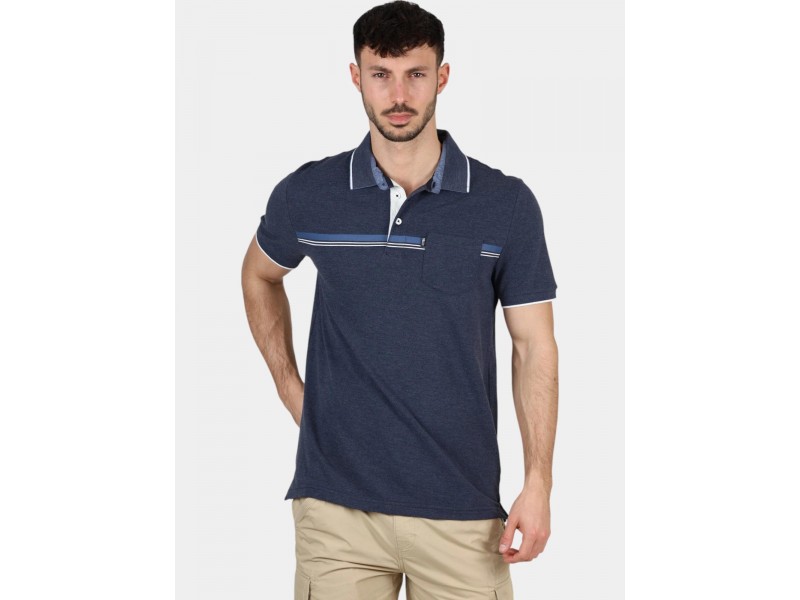 TBS Kamalpol D férfi póló (612 Navy) - mellzsebes