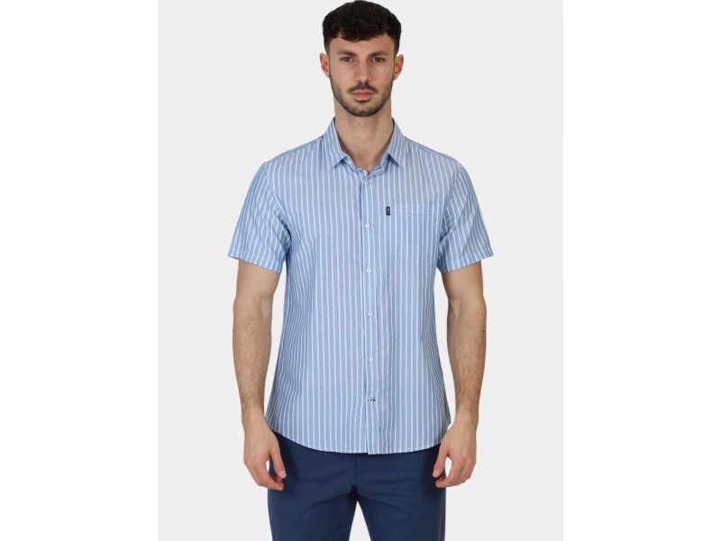 TBS Yohancha D csíkos rövid ujjú ing – 042 Oxygène