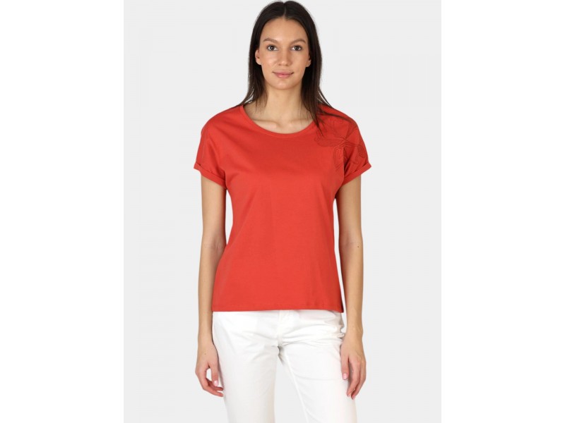 TBS Zeldatee D - női 100% pamut póló (826-grenade)