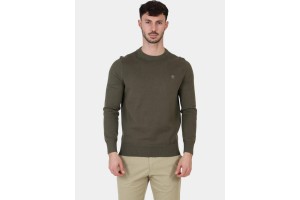 Timberland Cotton YD Sweater D - zöld férfi pulóver