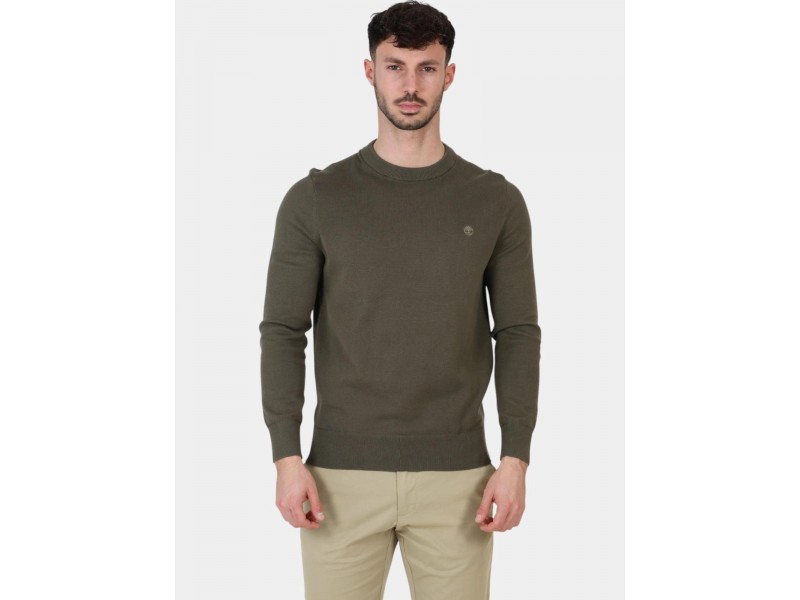 Timberland Cotton YD Sweater D - zöld férfi pulóver