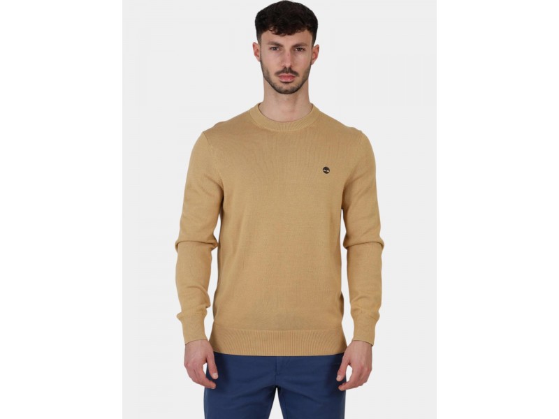 Timberland Cotton YD férfi pulóver - Light Wheat
