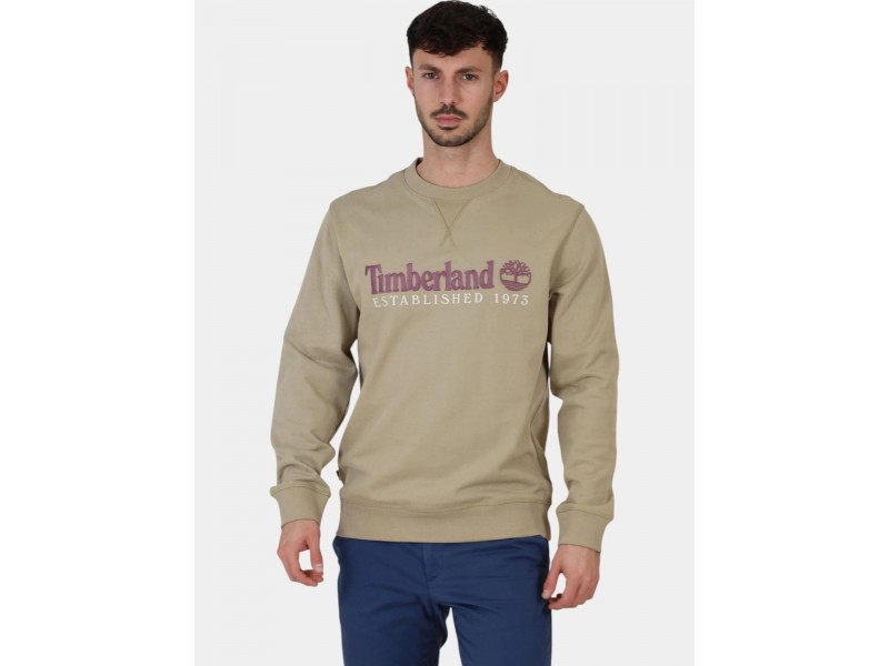 Timberland férfi hímzett logós pulóver - Lemon Pepper