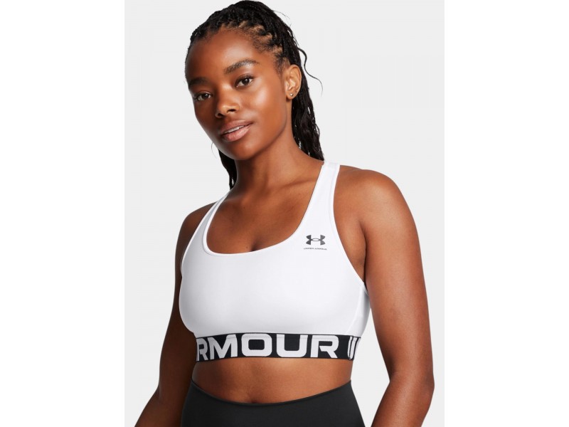 Under Armour UA HG Mid Branded női sportmelltartó fehér