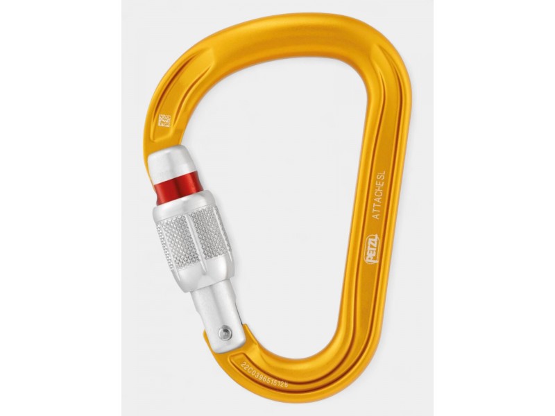 Petzl Attache D karabiner — alumínium, csavarzár