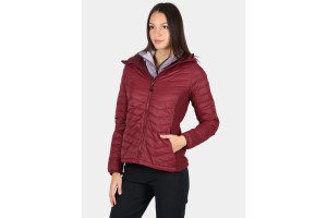 Columbia Powder Pass II női steppelt kabát - rich wine