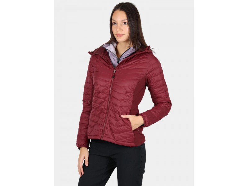 Columbia Powder Pass II női steppelt kabát - rich wine