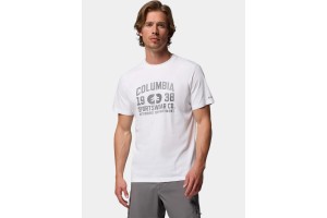 Columbia CSC Seasonal Logo Tee D – fehér férfi póló