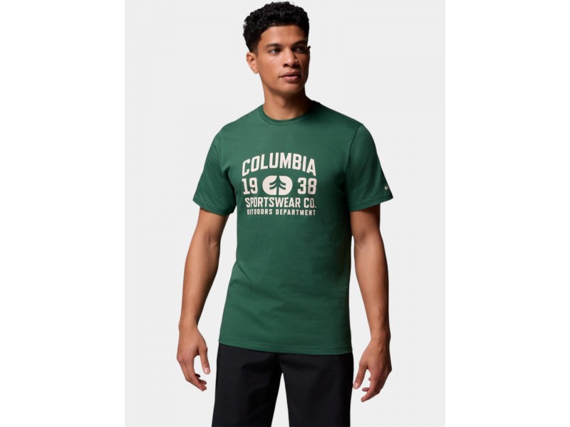 Columbia CSC Seasonal Logo Tee D - organikus pamut, Rain Forest