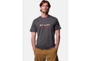 Columbia Kwick Hike Graphic férfi póló - fekete melange