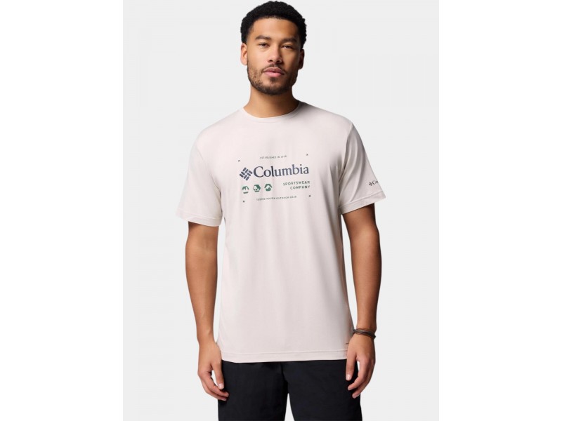 Columbia Kwick Hike Graphic férfi rövid ujjú póló - Dark Stone