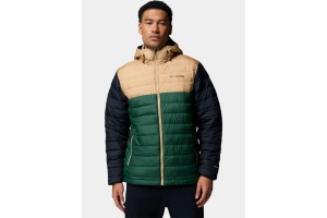 Columbia Powder Lite II férfi kapucnis dzseki (375 Rain Forest)