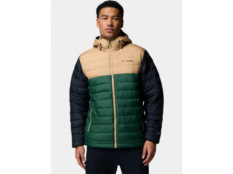 Columbia Powder Lite II férfi kapucnis dzseki (375 Rain Forest)