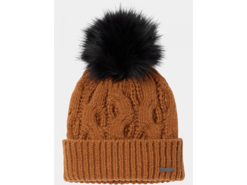 Columbia Boundless Days pomponos kötött női sapka - camel brown