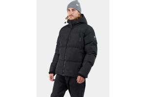 Fundango Ewan Puffer Jacket — Férfi fekete téli kabát