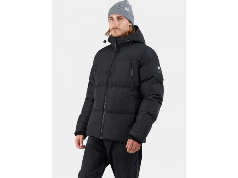 Fundango Ewan Puffer Jacket — Férfi fekete téli kabát
