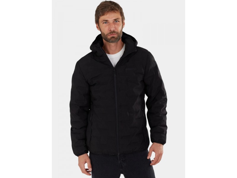 Fundango Smoke Eco férfi kapucnis kabát — fekete (890-black)