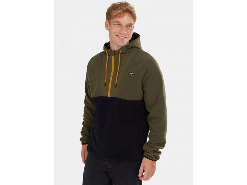 Fundango Carlos Fleece férfi kapucnis pulóver - 587 Earth