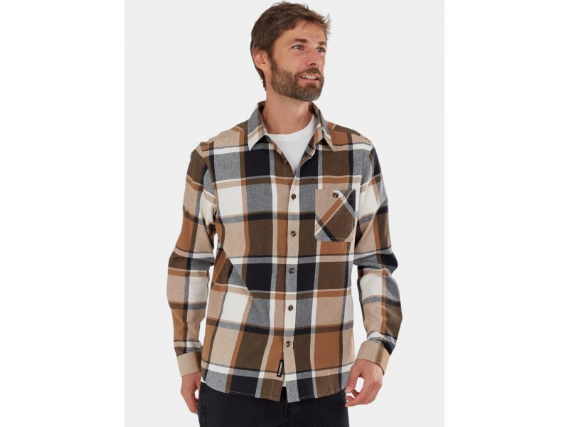 Fundango Harris Shirt D — férfi ing, 100% pamut, kávé