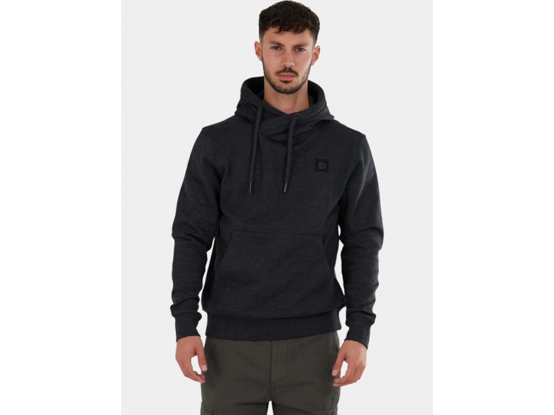 Fundango Conor kapucnis pulóver - fekete melír