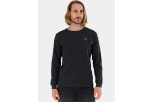 Fundango Justin férfi hosszú ujjú póló - fekete